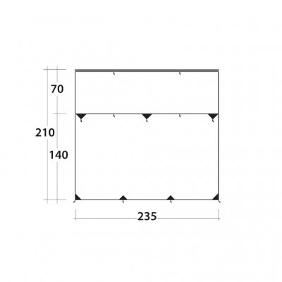 Dimensions of the Outwell Hillcrest Tarp