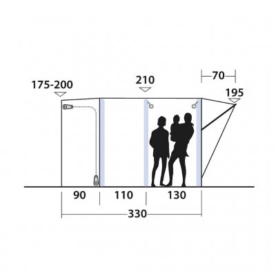 Outwell Newburg 240 Air Camper tent pitch