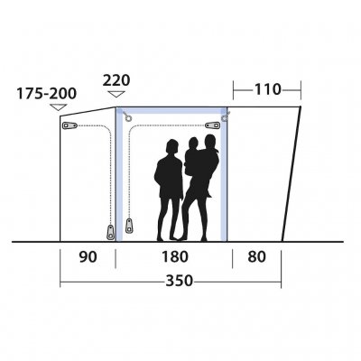 Altitude sketch Outwell Maryville 260SA Car tent