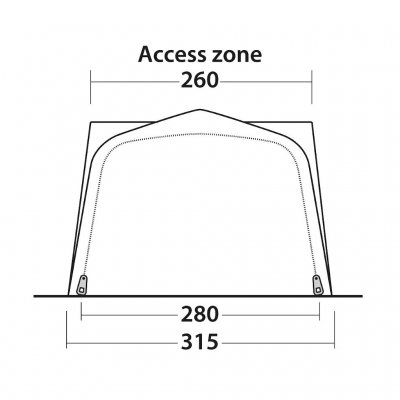 Connection sketch Outwell Maryville 260SA Car tent.