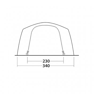 Door sketch for the family tent Outwell Yosemite Lake 5TC