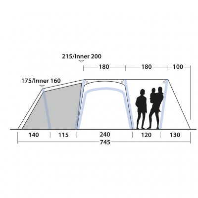 Height Outwell Airville 6SA tent