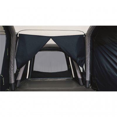 Outwell Airville 6SA family tent with open wall towards the extension.