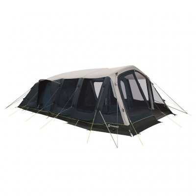 Outwell Knoxville 7SA 7-person family tent with one half of the front door open.