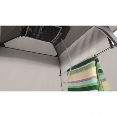 Holder in the ceiling for sun shower and nozzle.