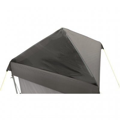Roof hat with tinted window and ventilation under the edge.