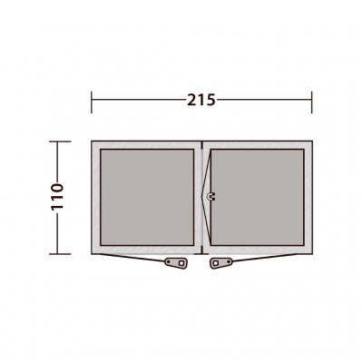 Floor plan for Seahaven Comfort Station Double.