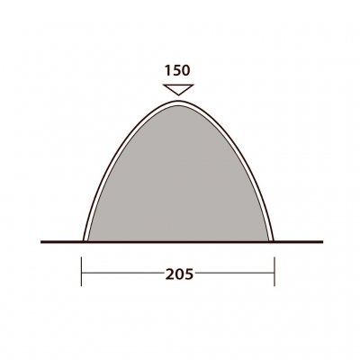 Length and height Outwell Freestanding Inner.