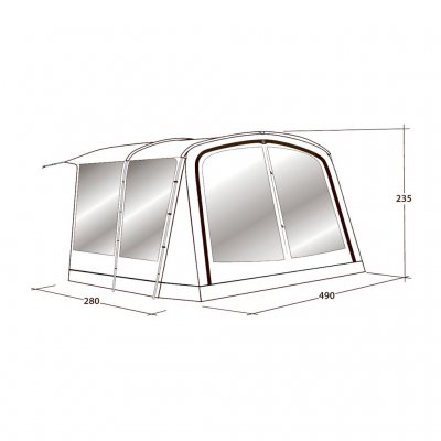Dimensions for Outwell Universal Extension Size 7