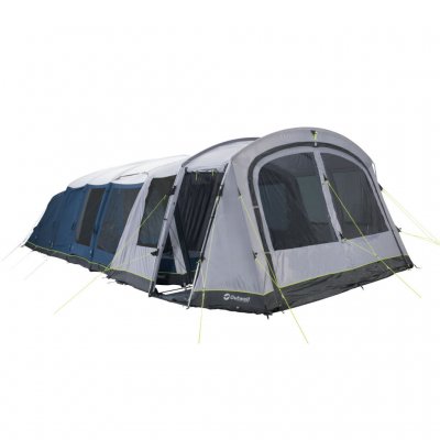 The sides open to ventilate the tent on hot days.