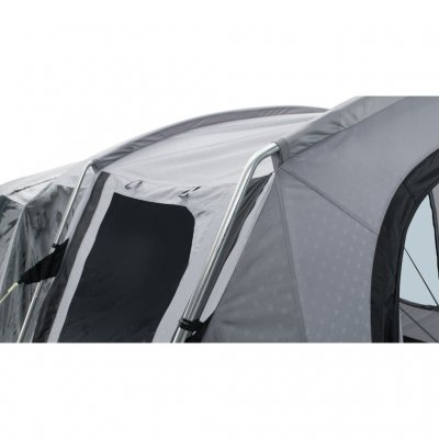 Poles provide a stable extension of the tent.