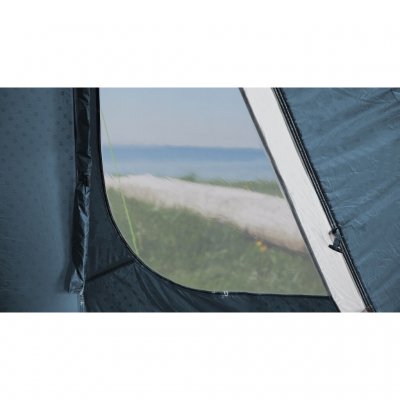 Tinted windows give a pleasant light while reducing the transparency of the tent.