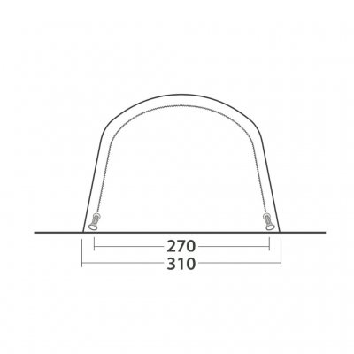 Door sketch for the family tent Outwell Hayward Lake 4ATC