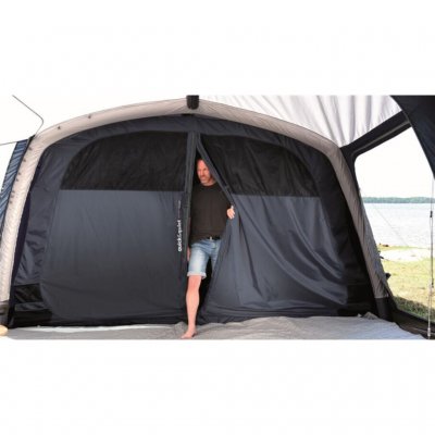 Outwell Quick and Quiet door with magnetic lock makes it easy to get in and out of the sleeping cabin.