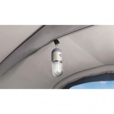 Outwell HookTrack System with tent lantern in Outwell Hayward Lake 6ATC.