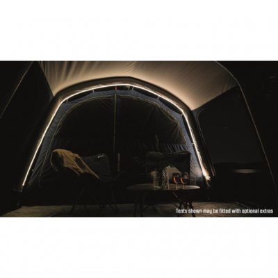 Integrated lighting in the tent that can be adjusted in three steps.