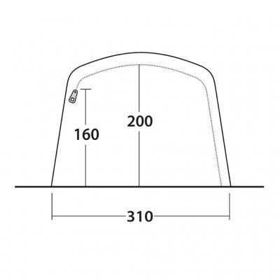 Door sketch for the family tent Outwell Avondale 4PA