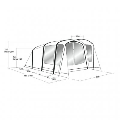 Drawing for Outwell Elmdale 5PA tent