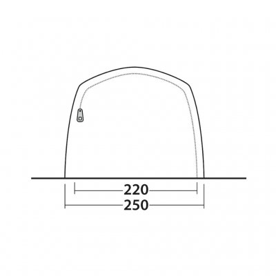 Dimensions for the door at Outwell Ashwood 3 tent