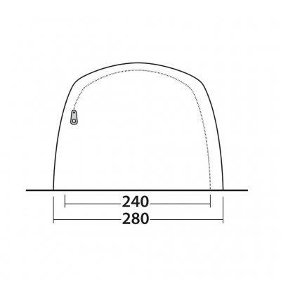 Door sketch for the family tent Outwell Greenwood 4