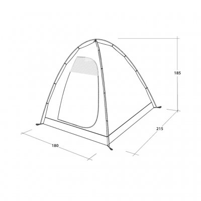 Målskitse Outwell Fritstående sovekabine