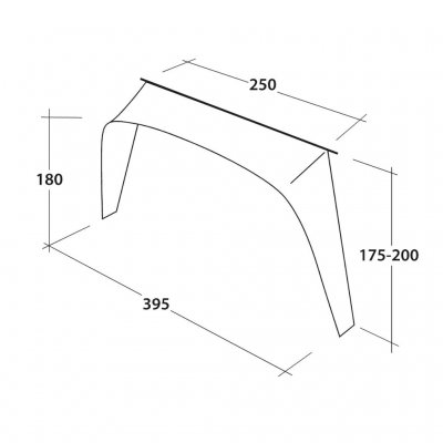 Dimensional sketch for the car coupling