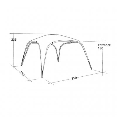 Dimensions for the garden tent Outwell Event Lounge L