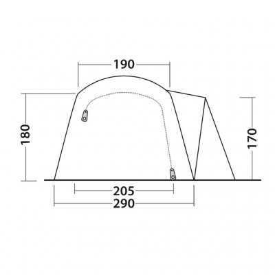 Dimensions of the door on the Outwell Nevada 4