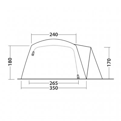 Dimensions of the door on the Outwell Nevada 5P
