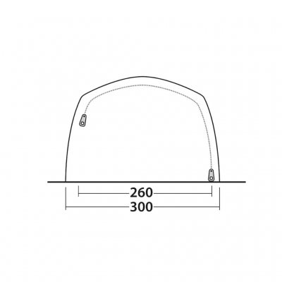 Sketch for dimensions of door on Outwell Utah 5.