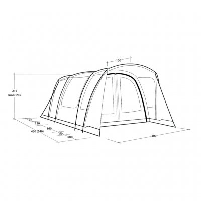 Drawing for the family tent Outwell Utah 5.