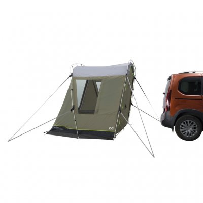 Outwell Dunecrest S freestanding with closed door. Use the tent independently in cases where it is not appropriate to have it on