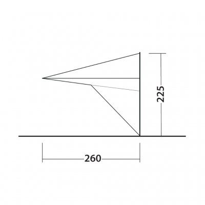 Elevation drawing for Outwell Forecrest Canopy