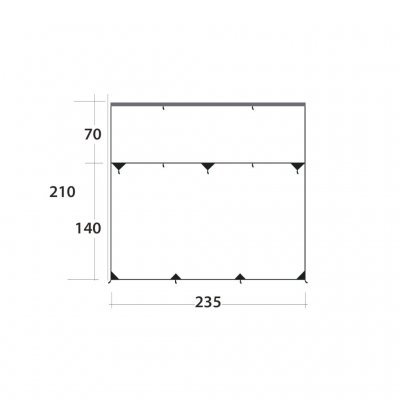 Dimensions of the Outwell Hillcrest Tarp