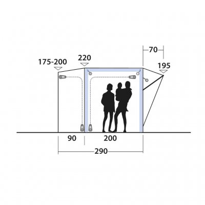 Altitude sketch Outwell Parkville 200SA Drive-away awning