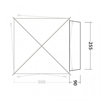 Top dimensions for the Outwell Fastlane 300 Vehicle Connector