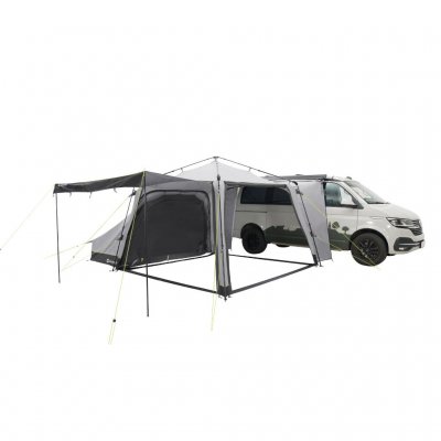Outwell Fastlane 300 Vehicle Connector with open tent with closed sleeping cabin.