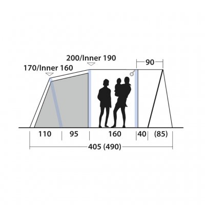 Height for Outwell Sunhill 3 Air