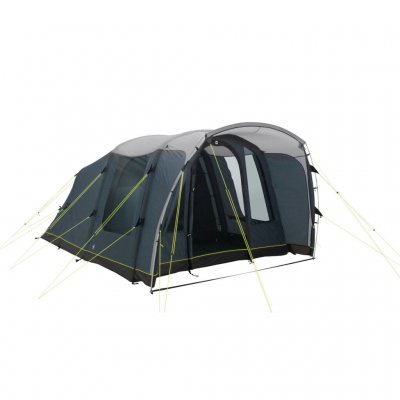 The front of the tent can be adjusted at the bottom to vary visibility and protection.