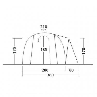 Door dimensions on Outwell Nevada 4