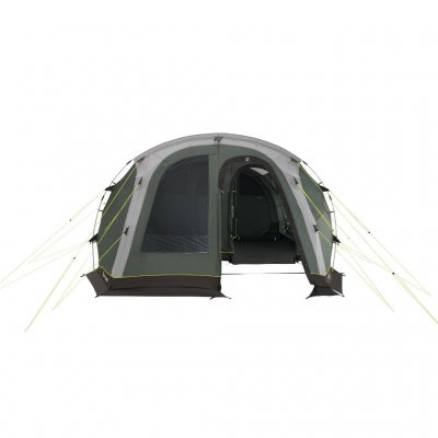 Spacious tent seen from the front with open main entrance