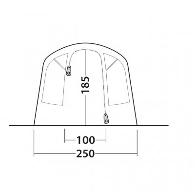 Dimensions of door Outwell San Antonio 2 Air
