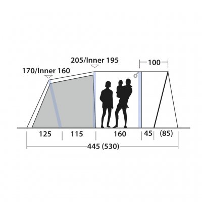 Height Outwell Monterey 5 Air