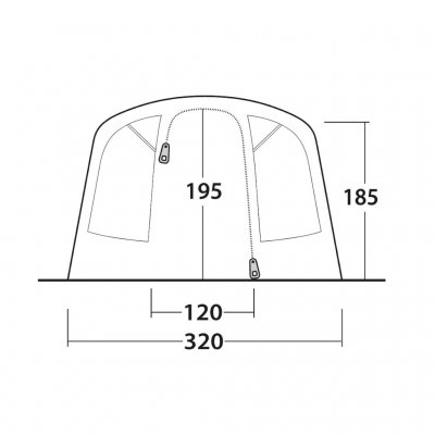 Dimensions of door Outwell Colorado 5 Air