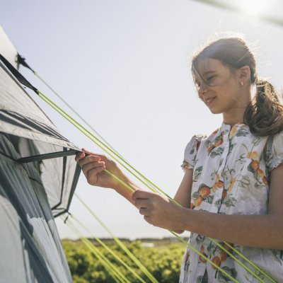Large ventilation provides good airflow through the tent.