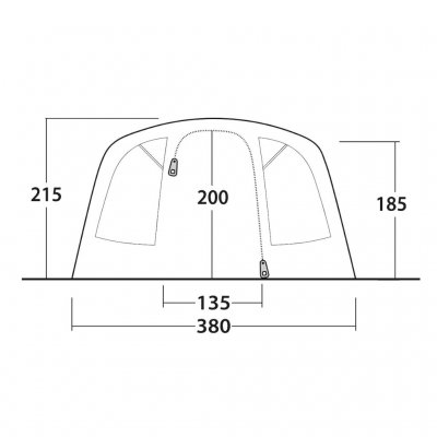 Dimensions of door Outwell Colorado 6 Air