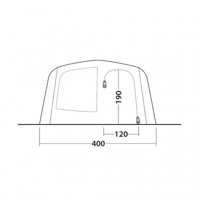 Door dimensions for Outwell Tennessee 6+2 Air