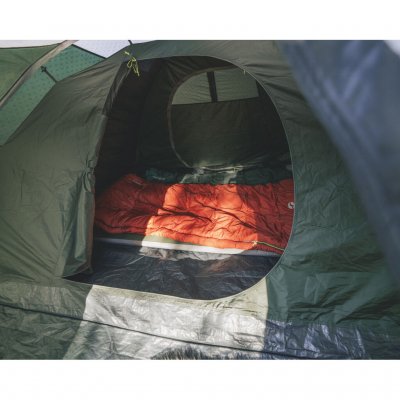 The sleeping cabin in the Outwell Cloud 3 offers plenty of space for three people, with breathable polyester and dark panels for