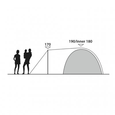 Height Outwell Cloud 5 Plus