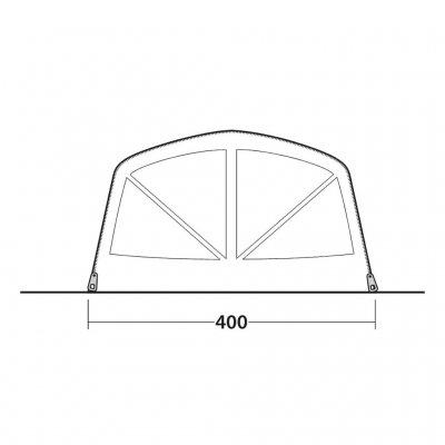 Sketch for the front of the Outwell Florida 6 Air family tent